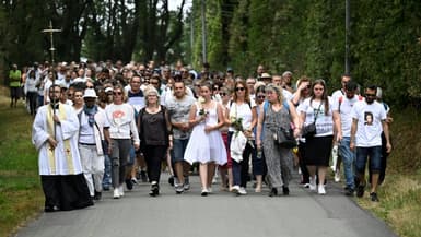 Marche blanche en mémoire de Karine Esquivillon, dont le mari a été mis en examen pour meurtre par conjoint et écroué, le 1er juillet 2023 à Maché, en Vendée