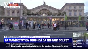 La manifestation contre la réforme des retraites touche à sa fin gare de l'Est à Paris