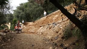 Un éboulement survenu à Nice (Alpes-Maritimes) à la fin du mois de février 2024.