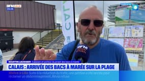 Calais : les bacs à marée s’installent sur la plage pour récupérer les déchets