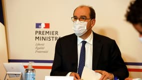 Le Premier ministre Jean Castex lors d'une réunion en visioconférence, le 23 novembre 2020 à l'hôtel Matignon, à Paris