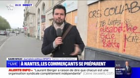 Nantes: certains commerçants du centre-ville se barricadent avant la manifestation 