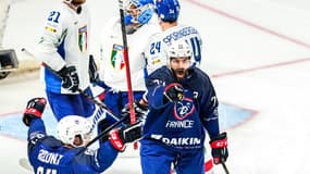 Sacha Treille lors du match de hockey entre la France et l'Italie