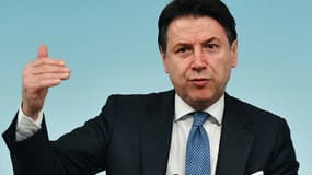 Le Premier ministre italien Giuseppe Conte lors d'une conférence de presse 4 mars  2020