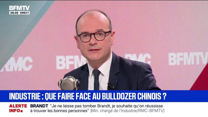 Concurrence industrielle chinoise: "Il faut des règles d'équité", estime Sébastien Martin, ministre délégué chargé de l'Industrie