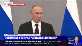 Vladimir Poutine: "Nous n'avons pas pour objectif de détruire l'Ukraine"