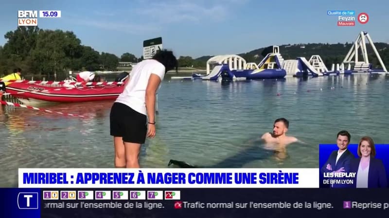 Rhône: apprendre à nager comme une sirène au parc de Miribel Jonage