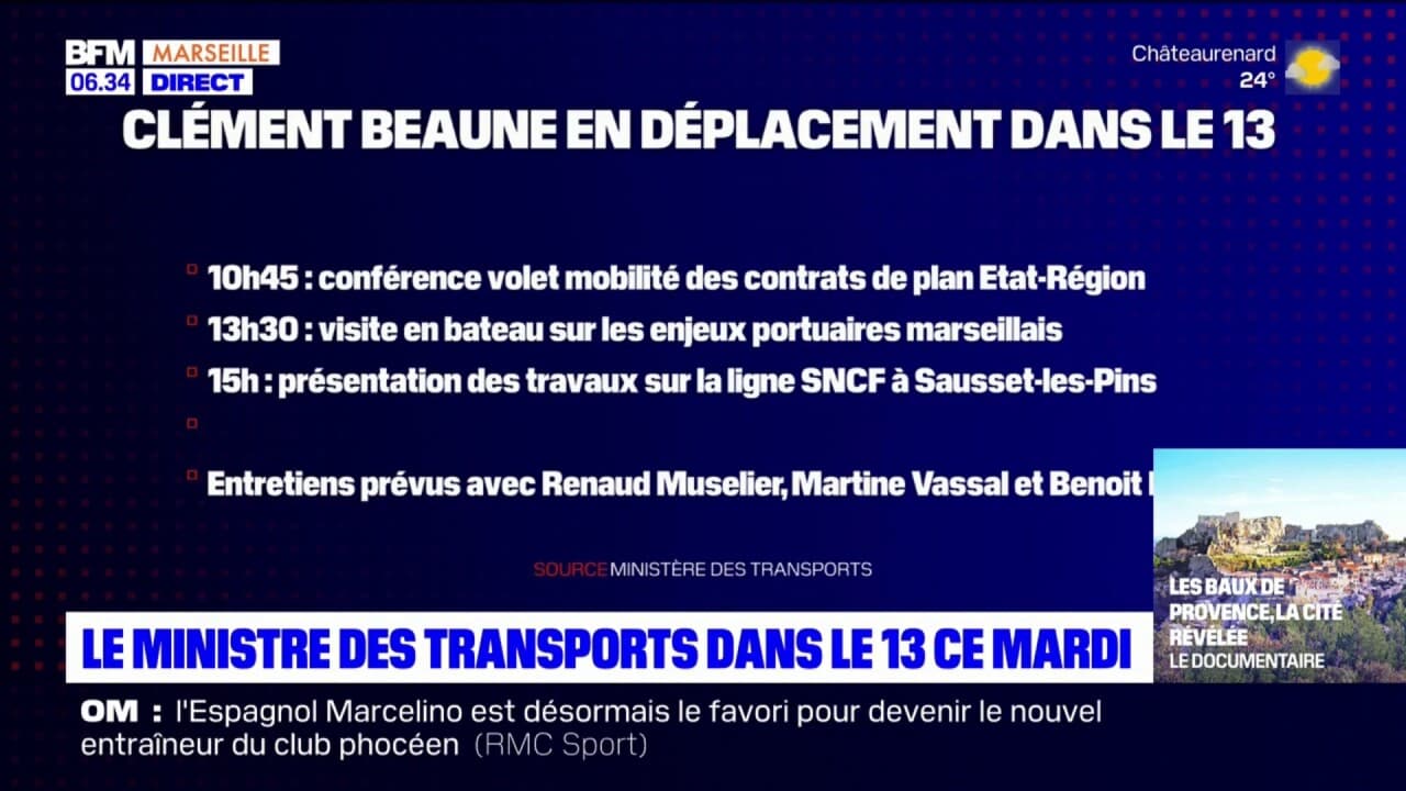 Marseille le ministre des Transports Clément Beaune en visite ce mardi