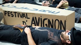 Manifestation à Marseille contre la réforme du statut des intermittents, à Marseille, le 18 juin 2014.