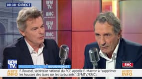 Fabien Roussel face à Jean-Jacques Bourdin en direct