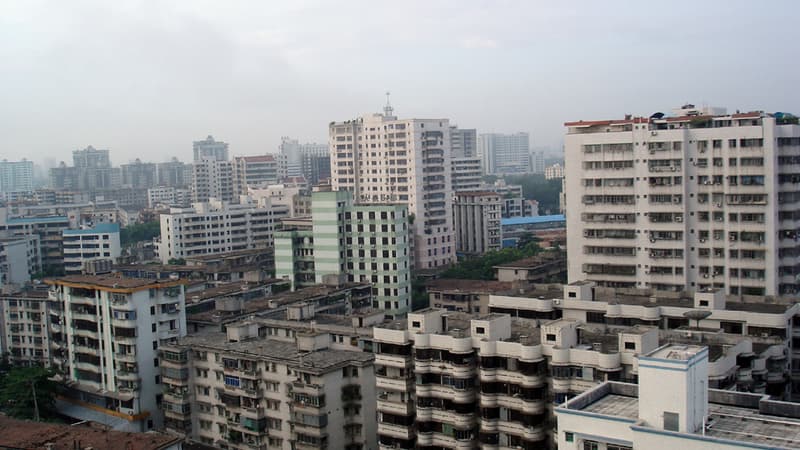 Vue de la ville d'Haikou. (illustration)