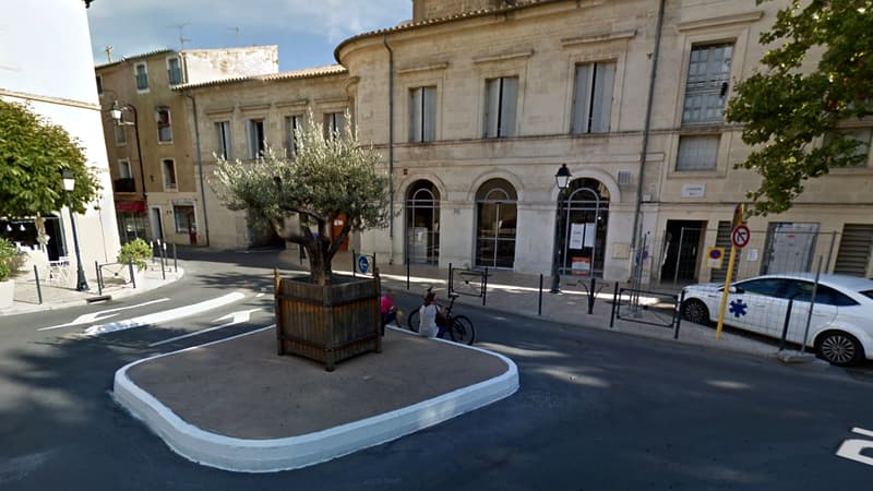 La place Louis Rey, à Lunel, où une habitation a été fouillée lors du coup de filet.
