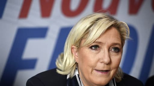 La présidente du Front national Marine Le Pen le 22 octobre 2017
