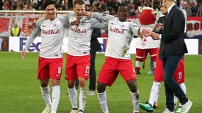 Le Red Bull Salzbourg après sa qualification face à la Lazio Rome