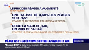 Alpes du Sud: hausse de 4,68% du prix des péages sur l'A51