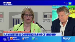 La ministre du Commerce en déplacement à Biot