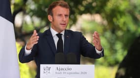 Emmanuel Macron à Ajaccio le 10 septembre 2020
