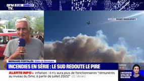 Incendie dans le Gard: "560 hectares environ" ont été brûlés, selon le maire de Bessèges
