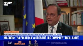 Pour François Hollande, ancien président de la République, "il ne fallait pas censurer" le gouvernement