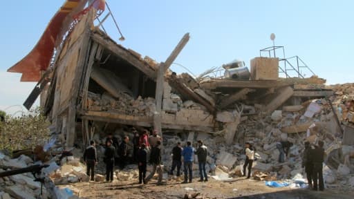 Ruines d'un hôpital des Médecins sans frontières près de Maaret al-Numan, dans le nord de la Syrie, le 15 février 2016 Ruines d'un hôpital des Médecins sans frontières près de Maaret al-Numan, dans le nord de la Syrie, le 15 février 2016