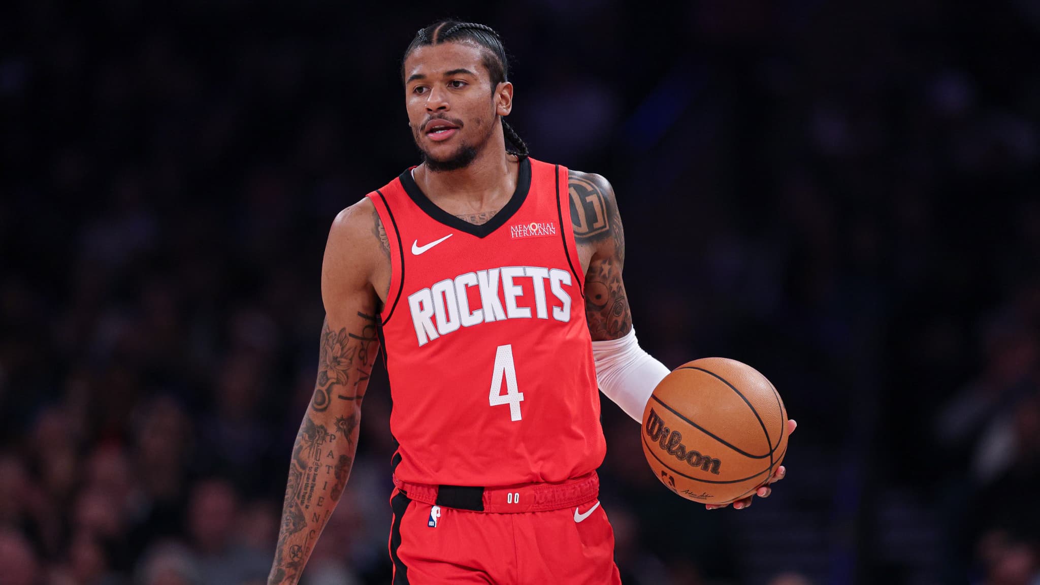 Jalen Green lors du match de NBA entre les Houston Rockets et les New York Knicks - le 03/02/2025 Jalen Green lors du match de NBA entre les Houston Rockets et les New York Knicks - le 03/02/2025
