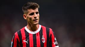 Alvaro Morata avec l'AC Milan, en août 2024