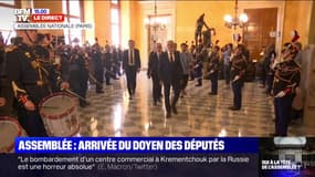 Assemblée nationale: arrivée du doyen des députés qui préside la première séance