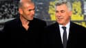 Zinedine Zidane et Carlo Ancelotti au Real Madrid