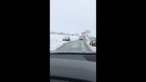Pas-de-Calais: des chutes de neige dans le Desvrois et des sorties de route