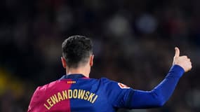 Robert Lewandowski avec le Barça.