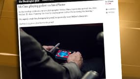 Une Photographe du Washington Post, Melina Mara, a surpris John McCain en train de jouer au poker sur son iPhone.