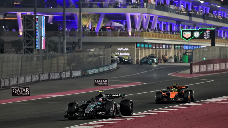 Kimi Antonelli et Lando Norris lors du GP du Qatar le 30 novembre 2025 2192835