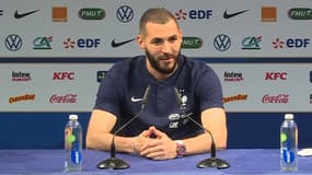 Karim Benzema en conférence de presse, le 30 mai 2021