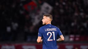 Lucas Hernandez au Parc des Princes avec le PSG, 12 août 2023