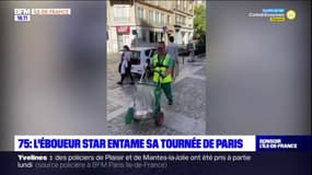 Paris: Ludovic, éboueur tiktokeur, entame sa tournée de sensibilisation