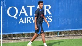 Abdou Diallo à l'entraînement avec le PSG, le 30 août 2022