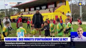 Aubagne: des enfants s'entraînent avec le RCT