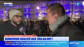 Coupe de France: les supporteurs de Dunkerque célèbrent la victoire contre Lille