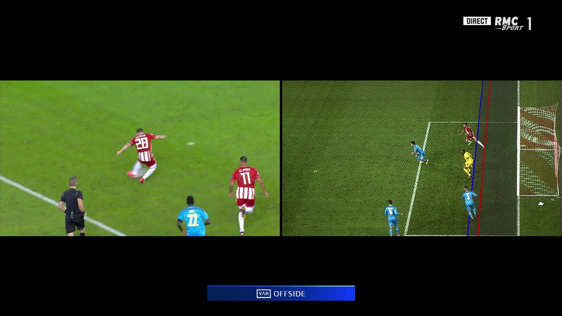 La position de Masouras sur la frappe de Valbuena