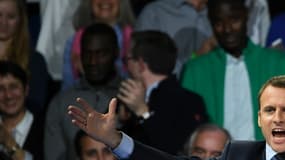 Emmanuel Macron lors de son meeting du 10 décembre. 