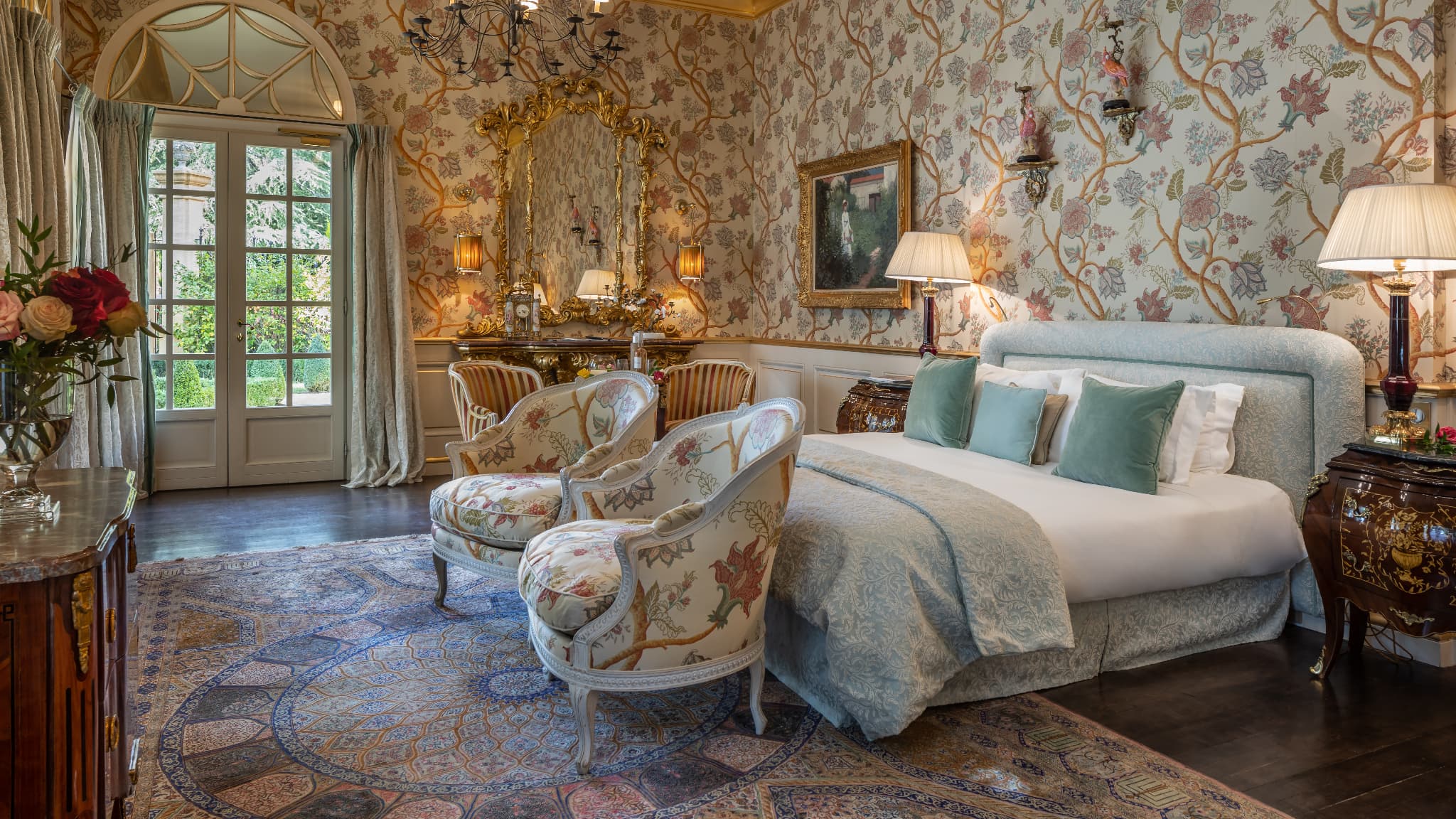 Une chambre de la Villa Gallici à Aix-en-Provence. Une chambre de la Villa Gallici à Aix-en-Provence.