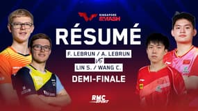 Résumé : Les frères Lebrun peuvent-ils venir à bout des terribles Wang Chuqin et Lin Shidong ? (WTT Smash Singapour)