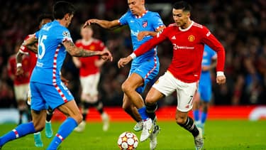 Cristiano Ronaldo lors de Manchester United-Atlético de Madrid. 
