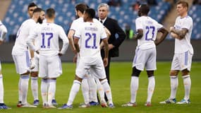 Ancelotti avec ses joueurs