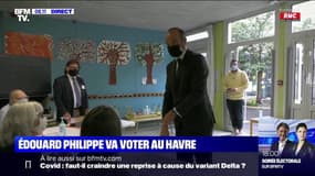 Second tour des régionales: Édouard Philippe vote dans une école du Havre