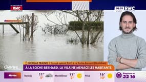 À La Roche-Bernard, dans le Morbihan, le niveau de la Vilaine continue de monter