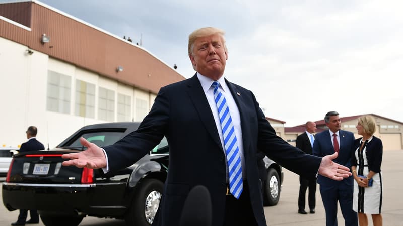 Le président américain Donald Trump, le 21 août 2018 en Virginie occidentale.