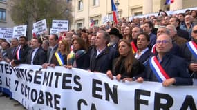 La marche contre l'antisémitisme a réuni 7500 personnes à Marseille le 12 novembre 2023.