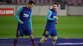 Busquets et Messi au Barça
