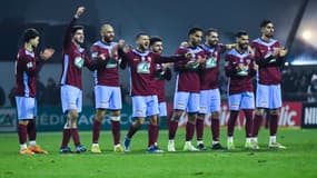 L'équipe de Bourgoin-Jallieu, tombeuse de l'OL en 16e de finale de Coupe de France - le 15/01/2025